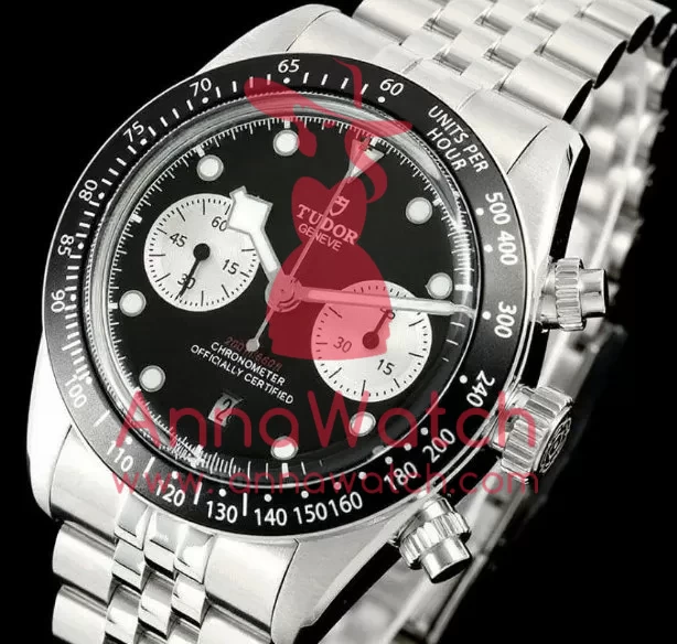 Black Bay Chrono 41mm SS/SS Black/Wht Dial BLSF A7750 - Image 2