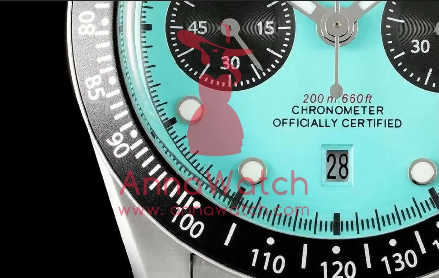 Black Bay Chrono 41mm SS/SS Tiffany Blue Dial ZF A7750 - Image 5