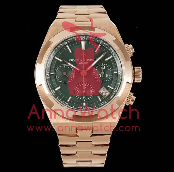 Overseas 5520V 41mm RG/RG Green Dial 8F A7750 Mod - Image 2