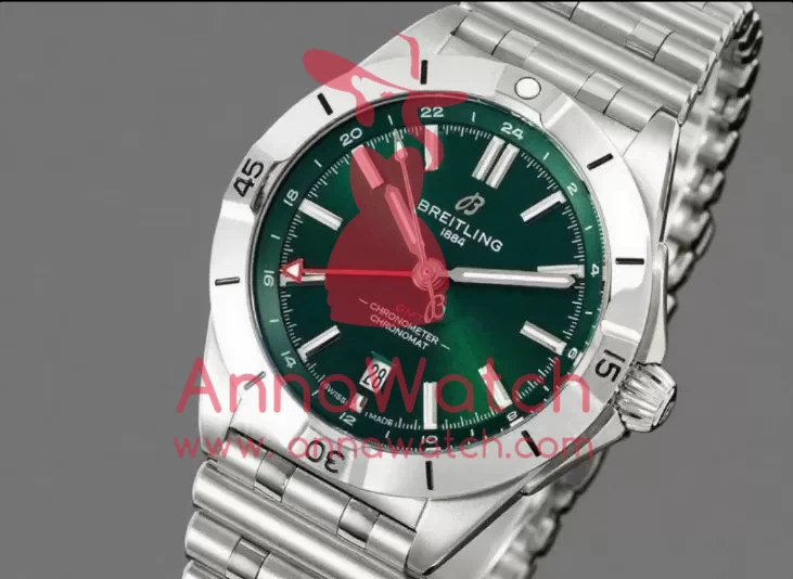 Chronomat GMT 40mm SS/SS Dark Green Dial BLSF A2836 - Image 2