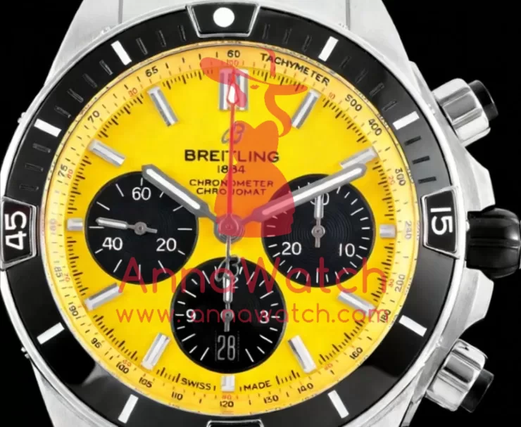 Super Chronomat B01 44MM SS/SS Yellow/Stk TF A7750 - Image 4