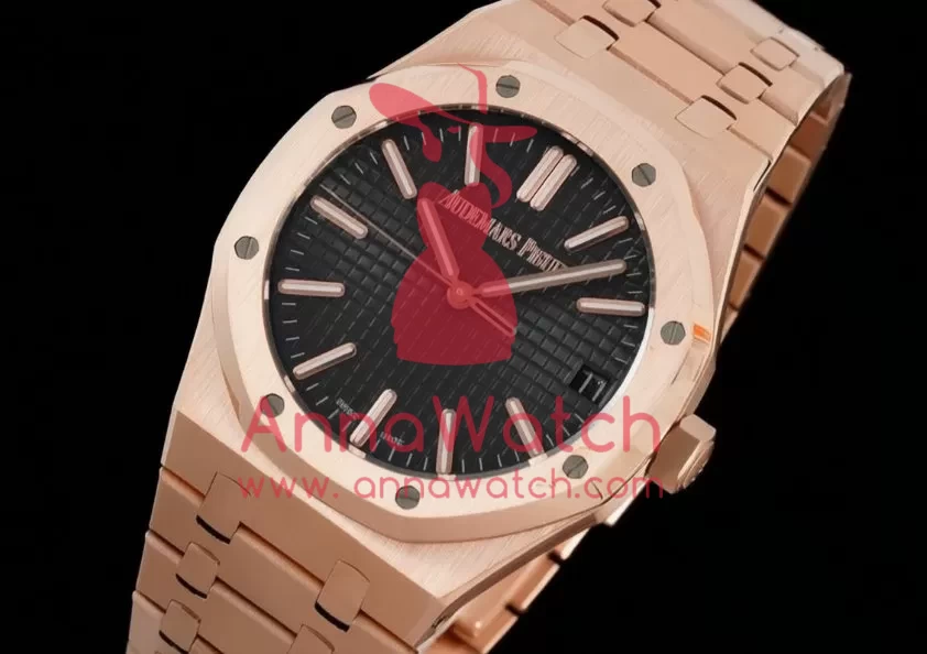 Royal Oak 15510 41mm RG/RG Black/Stk BF A4302