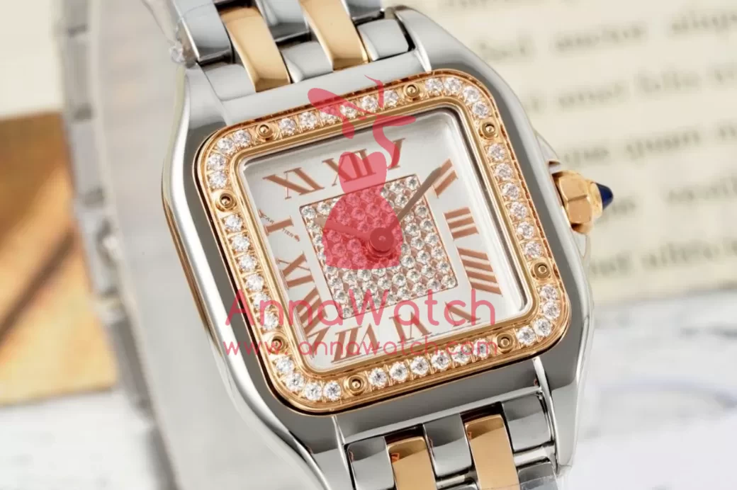Panthere Secrete De Ladies 22mm Dia SS/RG Diamonds Dial AF Quartz - Image 3
