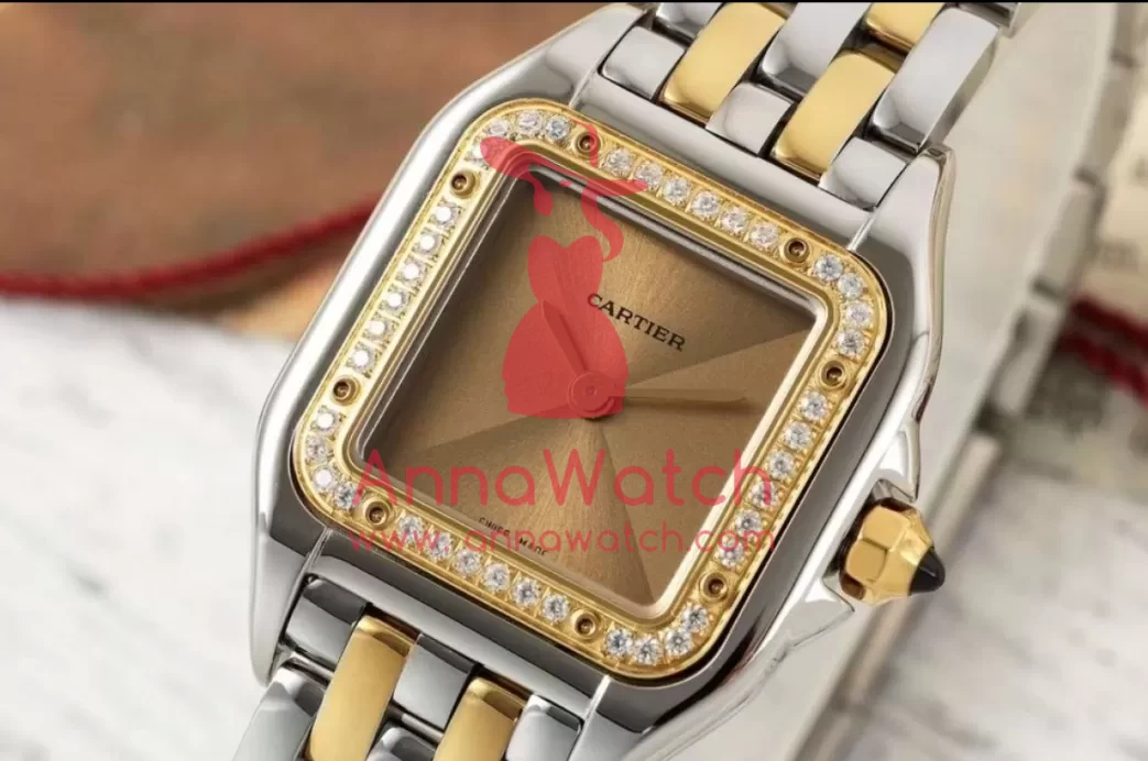Panthere Secrete De Ladies 22mm Dia YG/SS Gold Brown Dial AF Quartz - Image 4