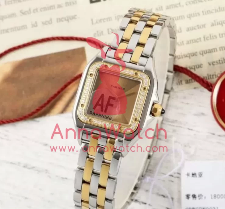 Panthere Secrete De Ladies 22mm Dia YG/SS Gold Brown Dial AF Quartz - Image 6