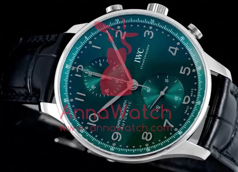 Portuguese Chrono 41mm Green Dial On Black Strap SS/LE V6SF A69355 - Image 3