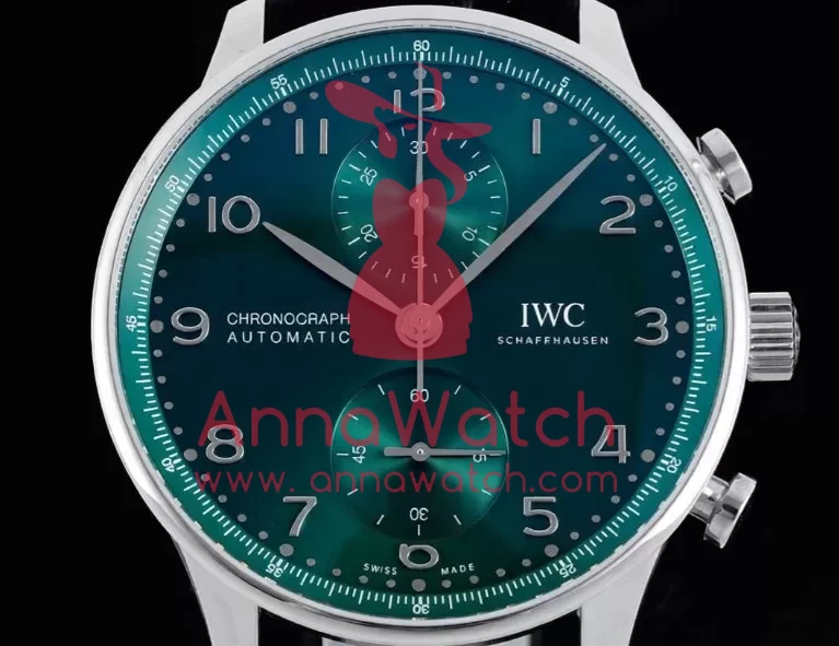 Portuguese Chrono 41mm Green Dial On Black Strap SS/LE V6SF A69355 - Image 4