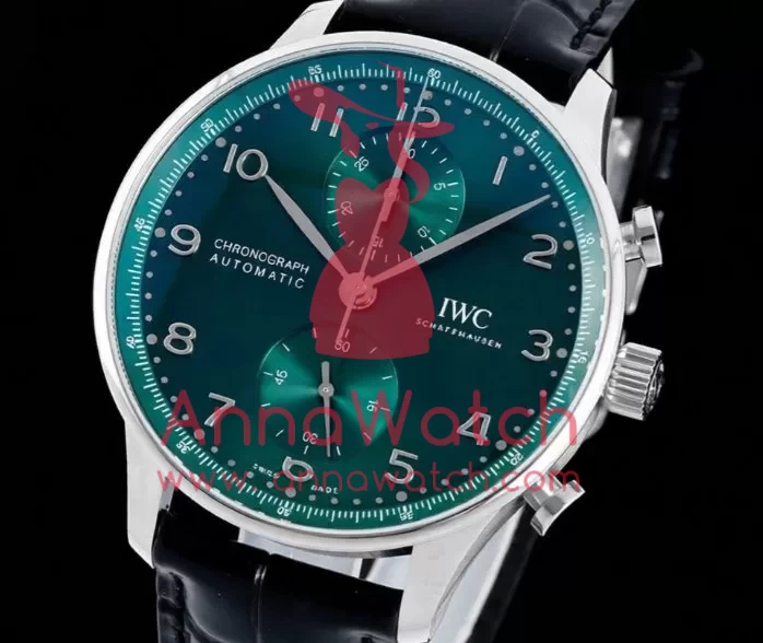 Portuguese Chrono 41mm Green Dial On Black Strap SS/LE V6SF A69355 - Image 2