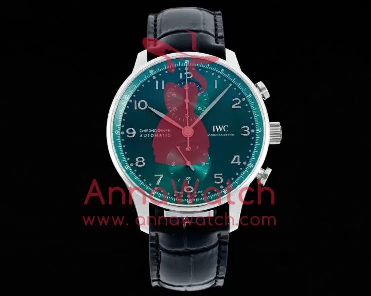 Portuguese Chrono 41mm Green Dial On Black Strap SS/LE V6SF A69355 - Image 5