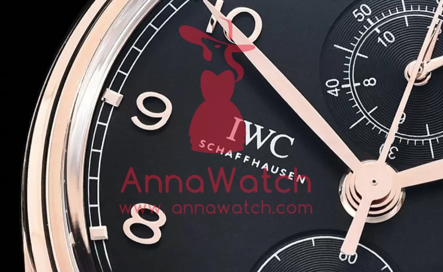 IWC - Portugieser Chronograph Classic RG/LE Black YLF A7750 - Image 4