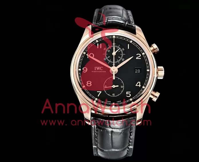 IWC - Portugieser Chronograph Classic RG/LE Black YLF A7750 - Image 2