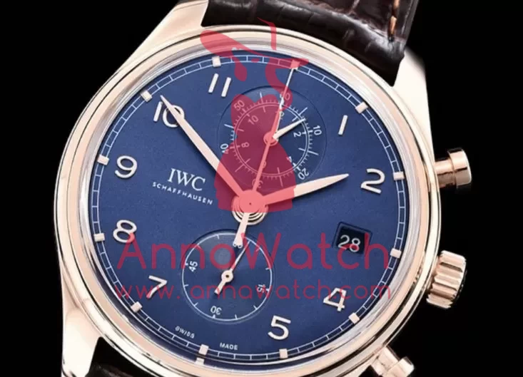 IWC - Portugieser Chronograph Classic RG/LE Blue YLF A7750