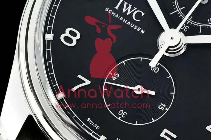IWC - Portugieser Chronograph Classic SS/LE Black YLF A7750 - Image 5