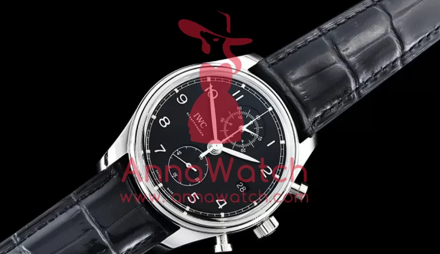 IWC - Portugieser Chronograph Classic SS/LE Black YLF A7750 - Image 3