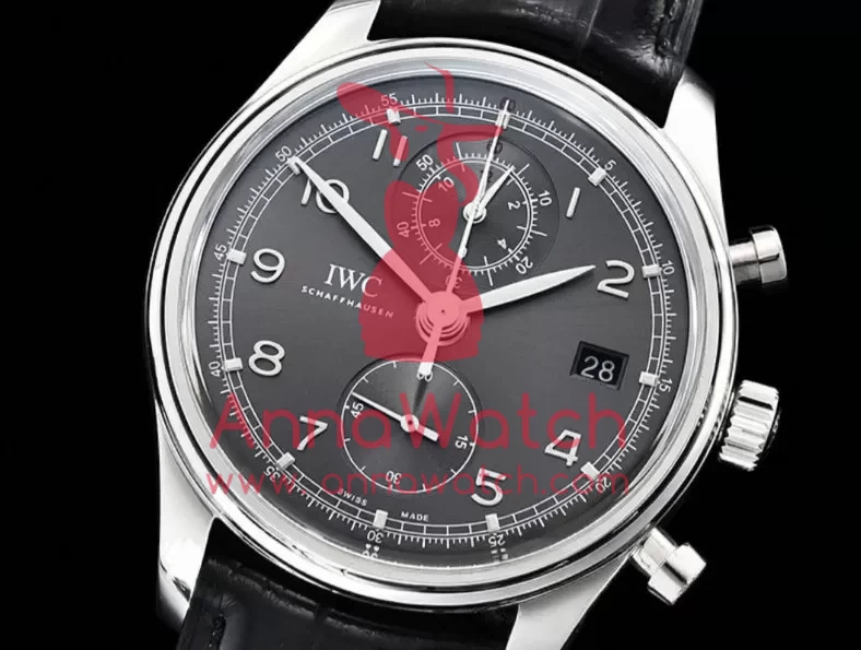 IWC - Portugieser Chronograph Classic SS/LE Grey YLF A7750 - Image 4