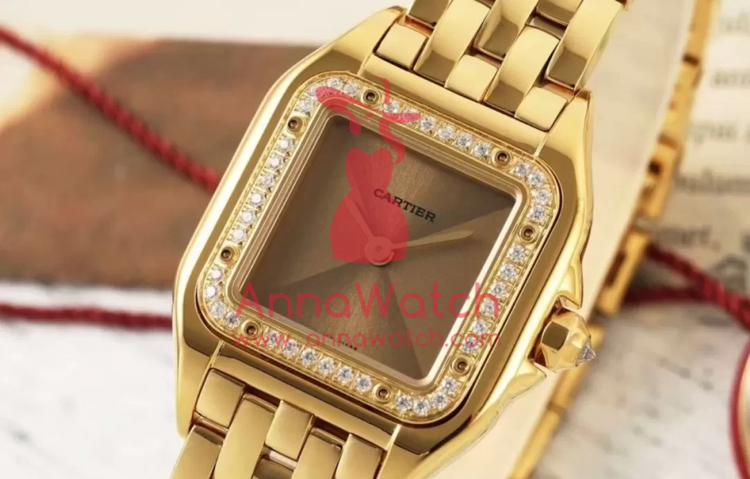 Panthere Secrete De Ladies 22mm Dia YG/YG Gold Brown Dial AF Quartz - Image 2
