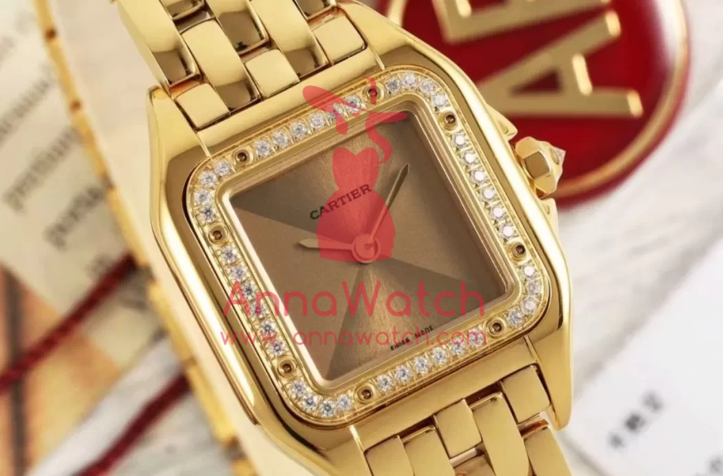 Panthere Secrete De Ladies 22mm Dia YG/YG Gold Brown Dial AF Quartz - Image 3
