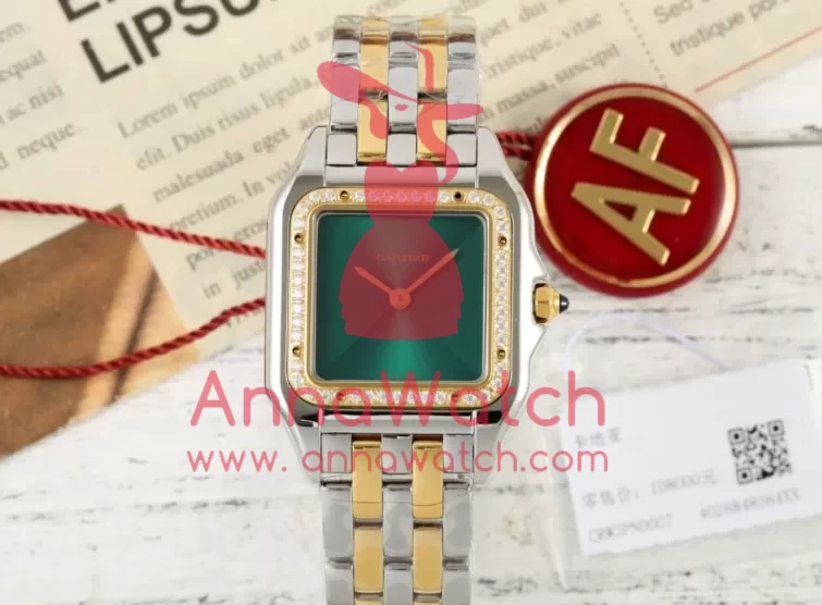Panthere Secrete De Ladies 27mm Dia SS/YG Green Dial AF Quartz - Image 3
