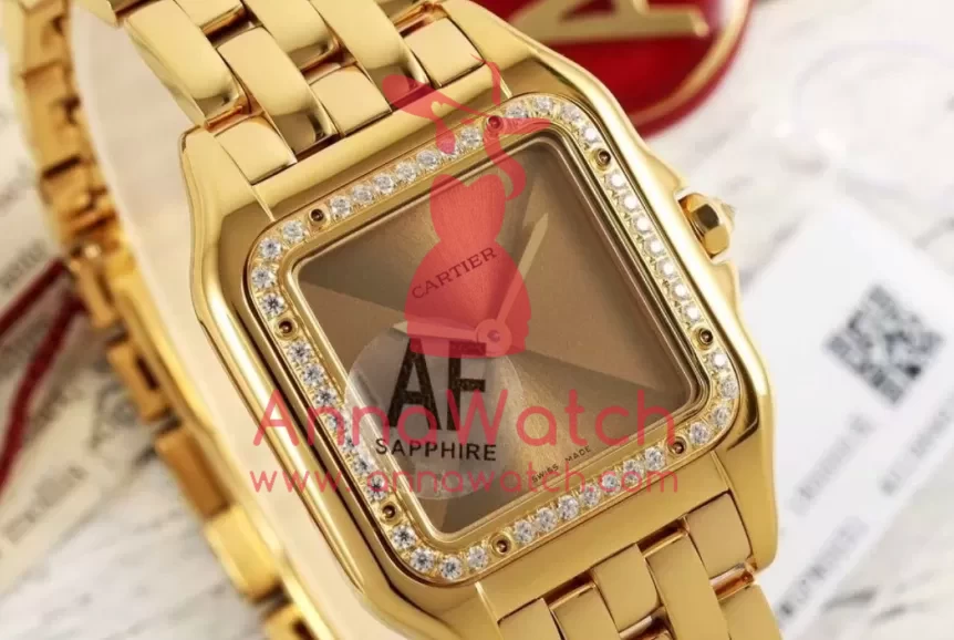 Panthere Secrete De Ladies 27mm Dia YG/YG Gold Brown Dial AF Quartz - Image 3